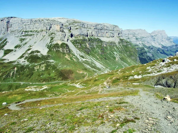 Droga Przełęcz Klausenpass Kanton Szwajcaria — Zdjęcie stockowe