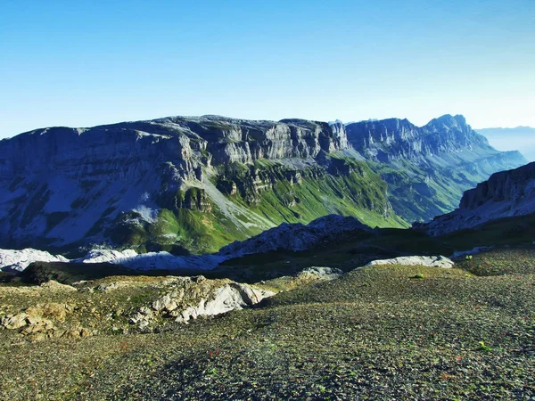 Массивное Альпийское Горное Плато Вершина Глаттена Кантон Ури Швейцария — стоковое фото