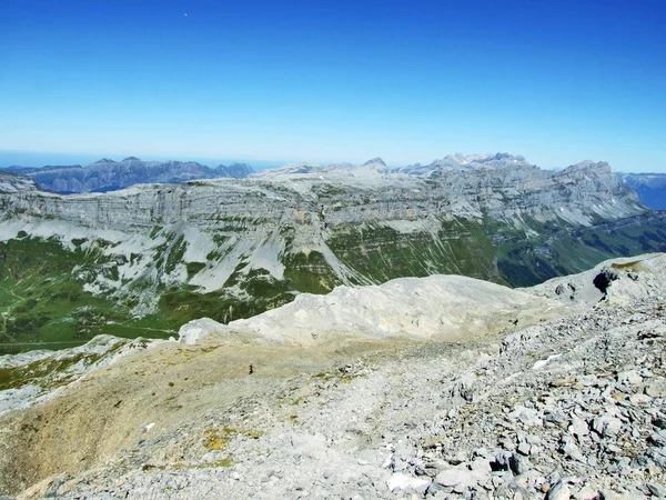 Den Massiva Alpine Bergsplatå Och Toppen Glatten Canton Uri Schweiz — Stockfoto