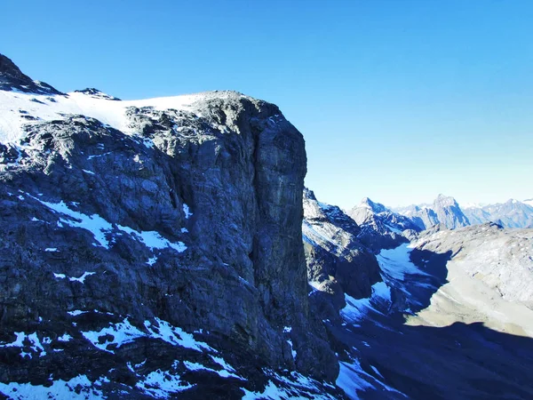 Felsen Und Steine Unter Dem Gipfel Des Clariden Und Alpental — Stockfoto
