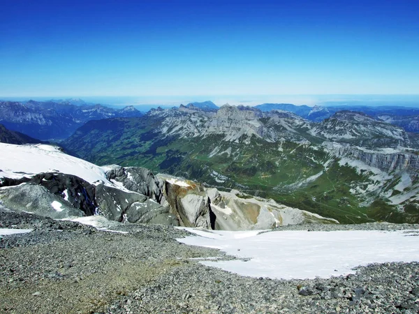 Rotsen Stenen Onder Bovenkant Van Clariden Alpine Vallei Urner Boden — Stockfoto