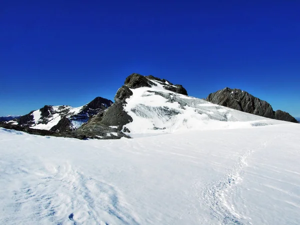 Alpine Gletsjer Onder Bovenste Clariden Kanton Uri Zwitserland — Stockfoto