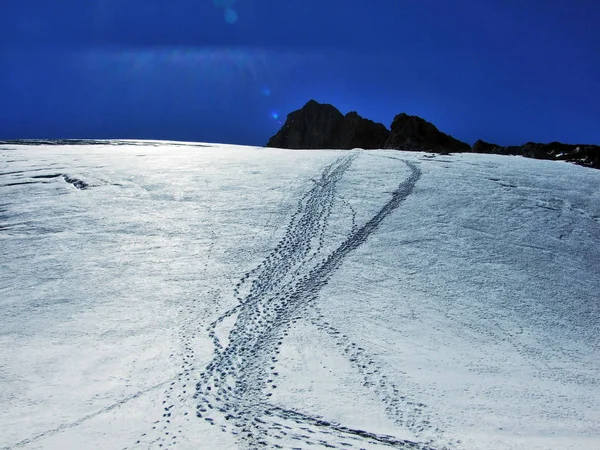 Alpine Gletsjer Onder Bovenste Clariden Kanton Uri Zwitserland — Stockfoto