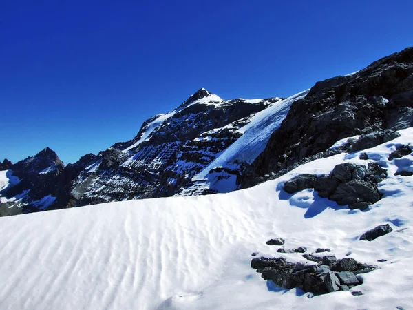 Alpint Glaciär Nedanför Den Översta Clariden Canton Uri Schweiz — Stockfoto
