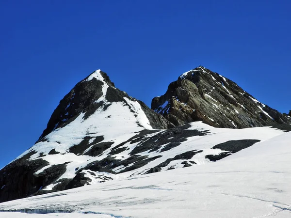 Cima Clariden Nella Catena Montuosa Delle Alpi Glarus Confine Tra — Foto Stock