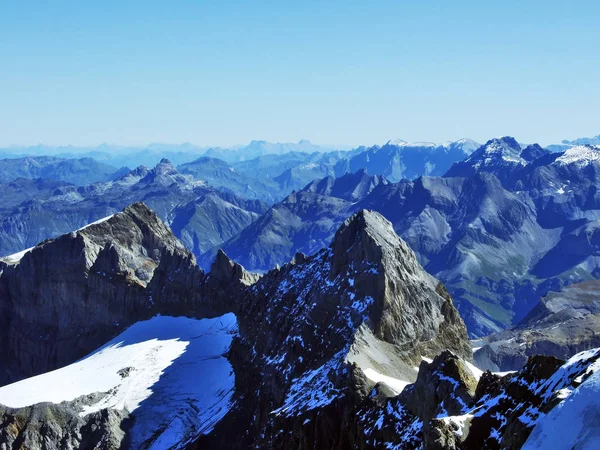 Indruk Van Een Panorama Van Alpen Piek Clariden Glarner Alpen — Stockfoto