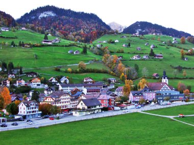 Alt St. Johann Toggenburg bölge ve düşündüklerini Nehri Vadisi - Canton St. Gallen, İsviçre