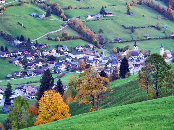 Alt Johann Oblasti Toggenburg Řeky Thur Údolí Kantonu Gallen Švýcarsko — Stock fotografie