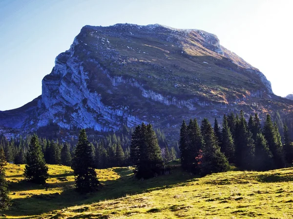 Rocky Peak Brisi Churfirsten Mountain Range Canton Gallen Switzerland — Stock Photo, Image