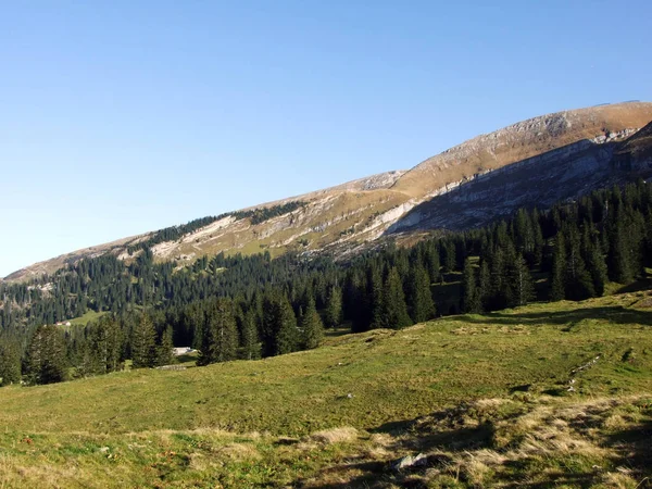 Alpine Peak Hinderrugg Hinterrugg Churfirsten Mountain Range Canton Gallen Switzerland — Stock Photo, Image