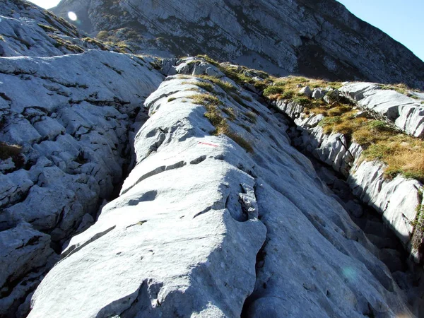 Pedras Rochas Alto Brisi Vale Rochoso Frumseltal Cantão Gallen Suíça — Fotografia de Stock