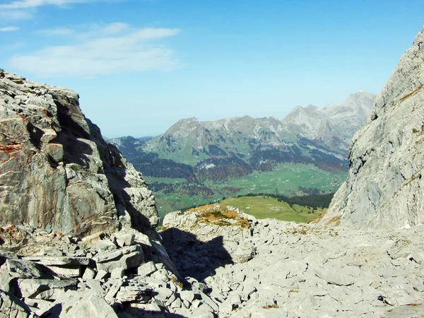 Felsiges Frumseltal Auf Churfirsten Kanton Gallen Schweiz — Stockfoto