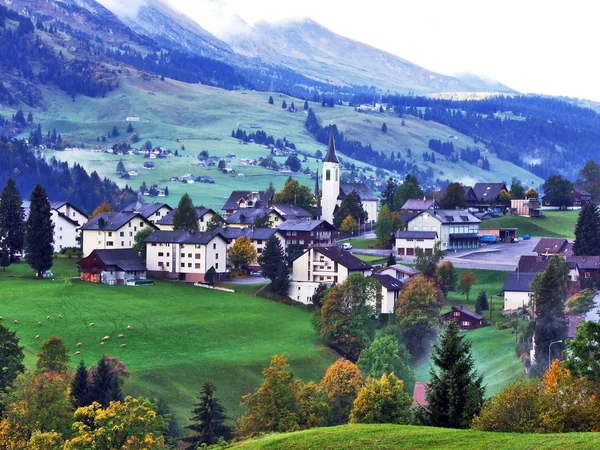 Wildhaus Village Toggenburg Region Thur River Valley Canton Gallen Switzerland — Stock Photo, Image