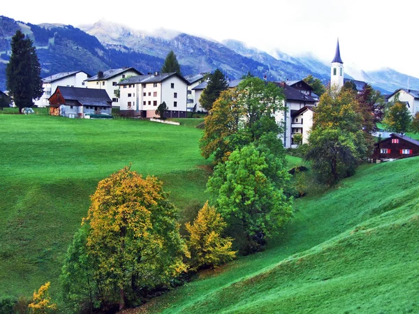 Village Wildhaus Dans Région Toggenburg Dans Vallée Rivière Thur Canton — Photo