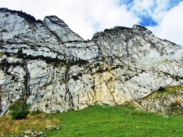 Λίθοι Και Πέτρες Από Βουνό Ορεινού Όγκου Alpstein Καντόνιο Του — Φωτογραφία Αρχείου