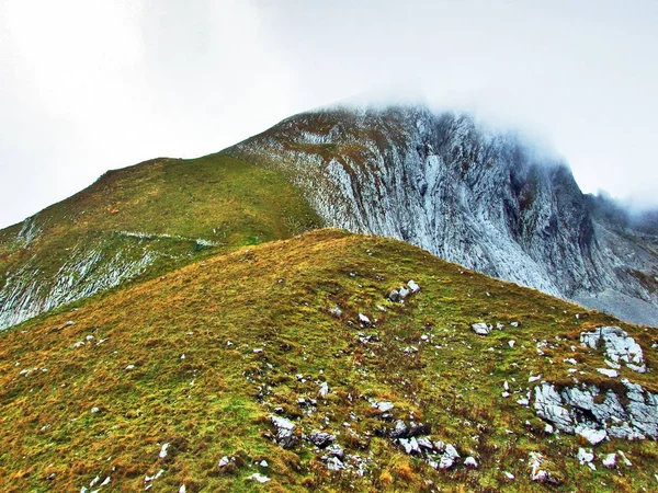 Piedras Rocas Del Macizo Montaña Alpstein Cantón Gallen Suiza —  Fotos de Stock