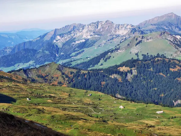 Panoramisch Uitzicht Vanaf Top Van Selun Van Churfirsten Bergketen Kanton — Stockfoto