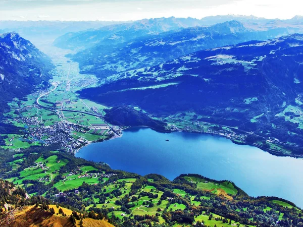 Lago Walensee Também Conhecido Como Lago Walen Lago Walenstadt Cantões — Fotografia de Stock