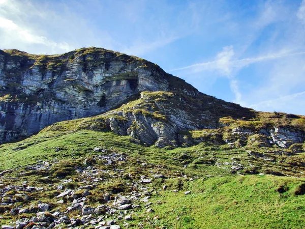 Rocas Piedras Cordillera Churfirsten Cantón Gallen Suiza —  Fotos de Stock