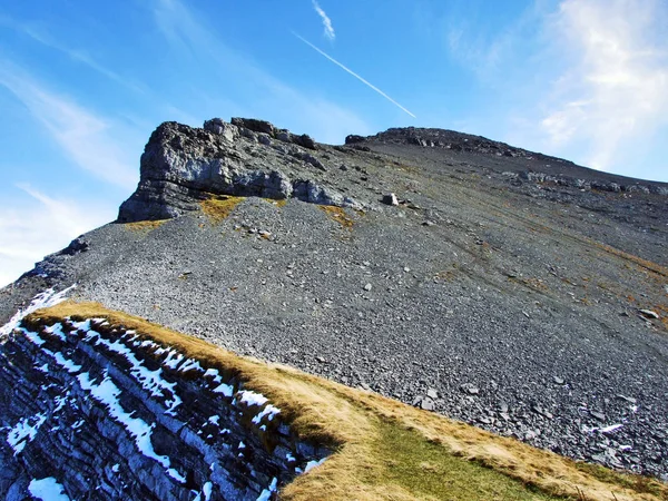 Pic Rocheux Vorder Glarnisch Dans Chaîne Montagnes Des Alpes Glaris — Photo