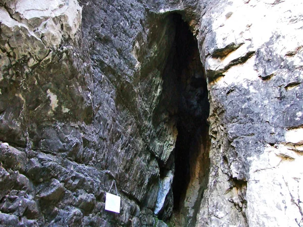 Rochas Pedras Das Montanhas Glarnisch Vorder Glarnisch Acima Lago Klontalersee — Fotografia de Stock