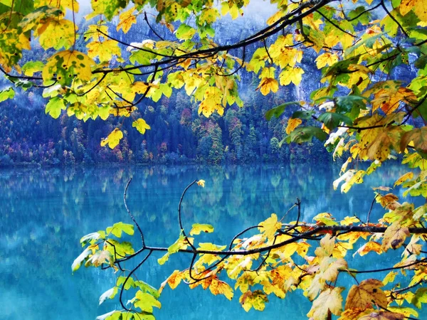 Lago Alpino Klontalersee Vale Klontal Cordilheira Glarus Alps Cantão Glarus — Fotografia de Stock