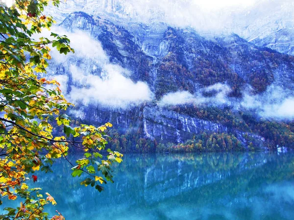 Klontalersee Klontal Und Den Glarner Alpen Kanton Glarus Schweiz — Stockfoto