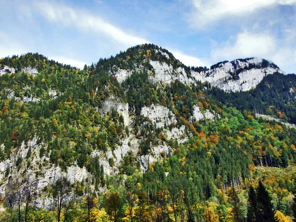 Pico Rocoso Sulzberg Cordillera Los Alpes Glarus Por Encima Del — Foto de Stock