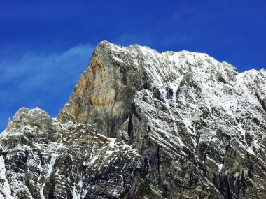 Alvier ilk kar grup dağ silsilesi - Canton St. Gallen, İsviçre