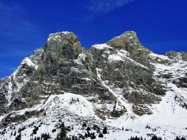 Alvier ilk kar grup dağ silsilesi - Canton St. Gallen, İsviçre