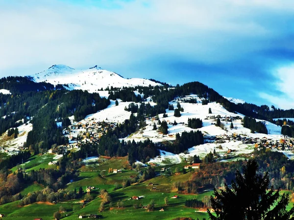 Grossberg Dağın Seeztal Vadisi Canton Gallen Sviçre Yukarıda Hafif Yamaç — Stok fotoğraf