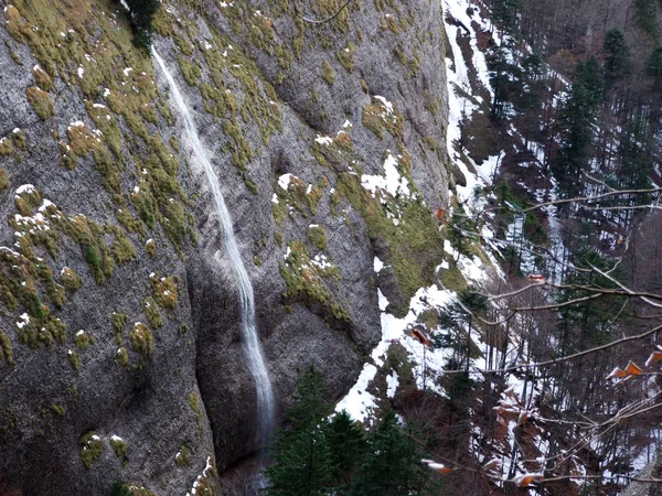 Waterfalls Schwagalp Region Canyon Ofenloch Canton Gallen Switzerland — Stock Photo, Image