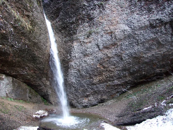 Cascades Dans Région Schwagalp Dans Canyon Ofenloch Canton Saint Gall — Photo