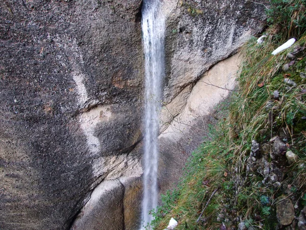 Cachoeiras Região Schwagalp Desfiladeiro Ofenloch Cantão Gallen Suíça — Fotografia de Stock