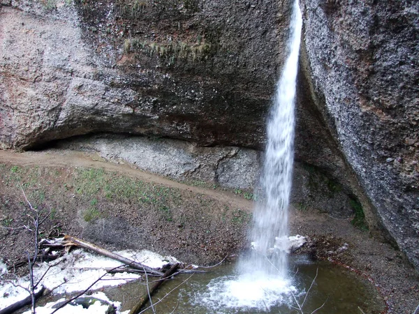 Waterfalls Schwagalp Region Canyon Ofenloch Canton Gallen Switzerland — Stock Photo, Image