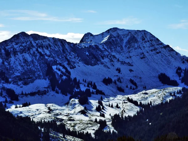 Κορυφής Των Άλπεων Lutispitz Στο Obertoggenburg Περιοχή Καντόνιο Του Gallen — Φωτογραφία Αρχείου