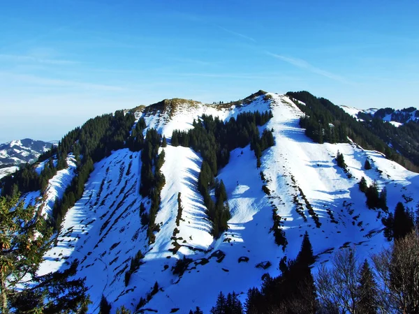 Panoramablick Vom Spitzli Bei Der Urnasch Siedlung Kanton Appenzell Ausserrhoden — Stockfoto