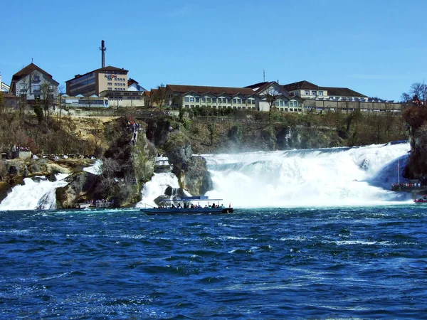 Rheinfall Nebo Rheinfall Vodopád Neuhausen Rheinfall Kanton Schaffhausen Švýcarsko — Stock fotografie