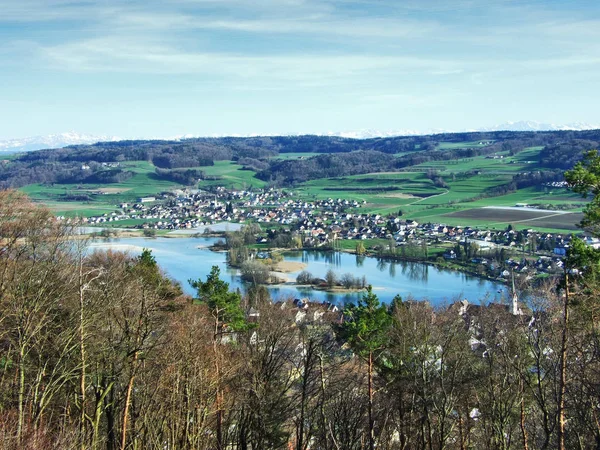 Panorama Vanuit Het Gezichtspunt Hohenklingen Kasteel Stein Rhein Kanton Schaffhausen — Stockfoto