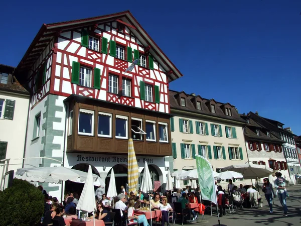 Edificios Históricos Arquitectura Tradicional Stein Rhein Cantón Schaffhausen Suiza —  Fotos de Stock