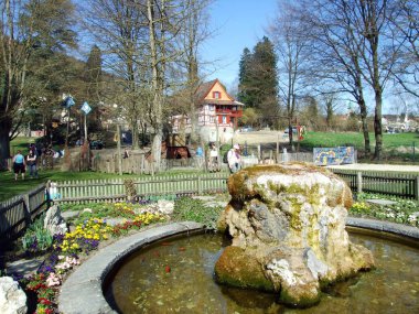 Park Ren, Stein Nehri boyunca Çeşme am Rhein - Canton Schaffhausen, İsviçre