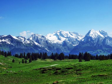 Churfirsten - Canton St. Gallen, İsviçre dağ silsilesi Alpstein dağ zincirinden görüntüleyin
