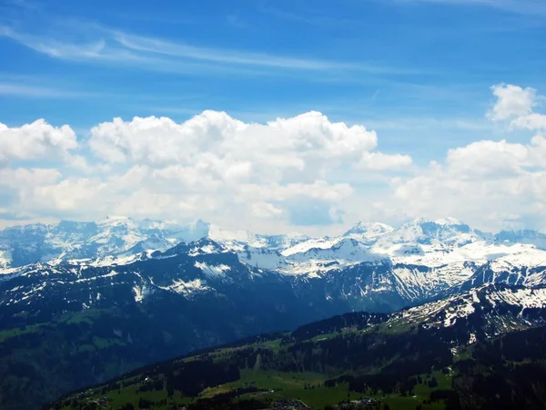 Masa Góry Alpy Glarneńskie Nad Jezioro Walensee Kantonie Glarus Szwajcaria — Zdjęcie stockowe
