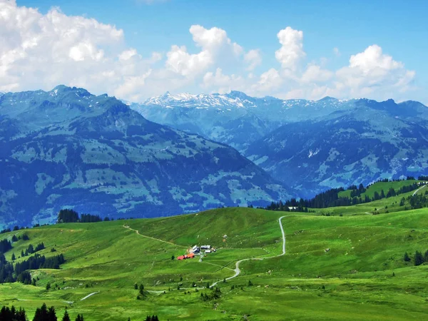 Horské Mase Glarus Alp Nad Jezero Walensee Kanton Glarus Švýcarsko — Stock fotografie