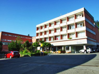 Hotel Alvier üzerinde yamaçları Alvier dağ - Canton St. Gallen, İsviçre