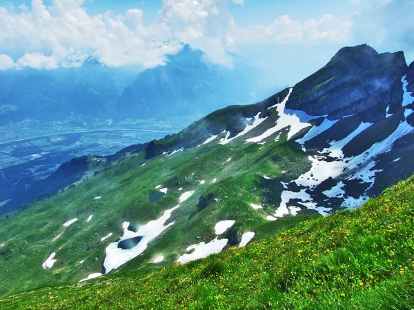 Gauschla Peak Appenzell Alps Mountain Range Canton Gallen Switzerland — Stock Photo, Image