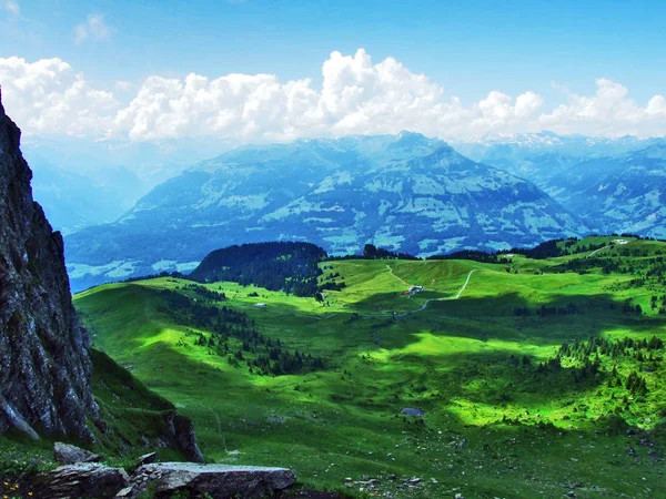 Hochplateau Malun Mit Saisonalen Almen Kanton Gallen Schweiz — Stockfoto