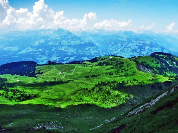 Hochplateau Malun Mit Saisonalen Almen Kanton Gallen Schweiz — Stockfoto