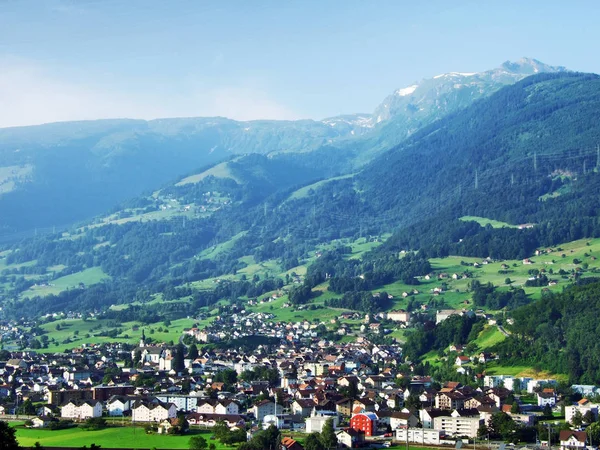 Sargans Schikking Sargans Gemeente Kanton Gallen Zwitserland — Stockfoto