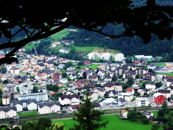 Sargans Urovnání Nebo Sargans Obec Kantonu Gallen Švýcarsko — Stock fotografie
